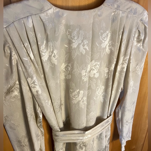 Vintage 90s White Floral Sheath Midi Dress - Picture 2 of 5